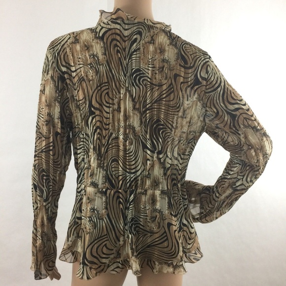 Notations Ruffled Tie Front Cardigan Top - Picture 7 of 7